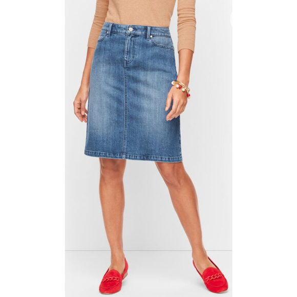 Talbots Dresses & Skirts - Talbots Blue Denim Jean Skirt Petite 4P